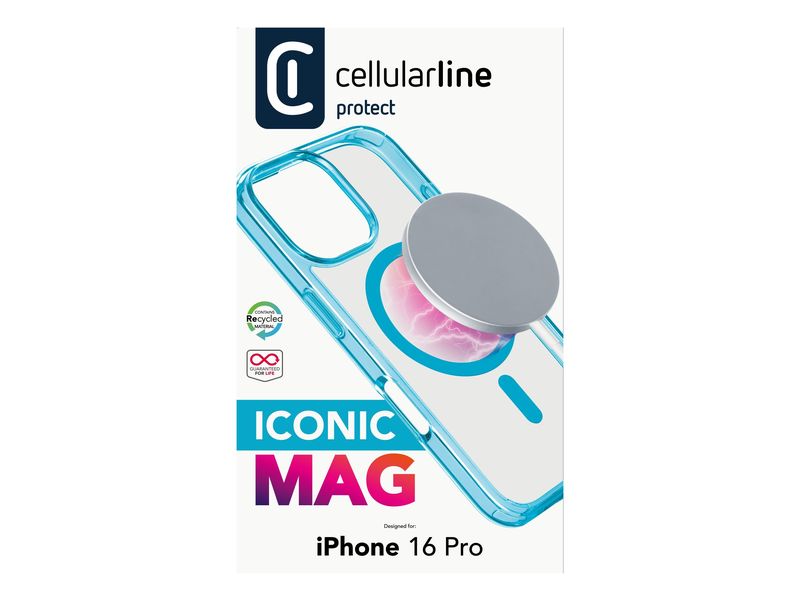 Cellular Line Back Cover Iconic iPhone 16 Pro Light Blue