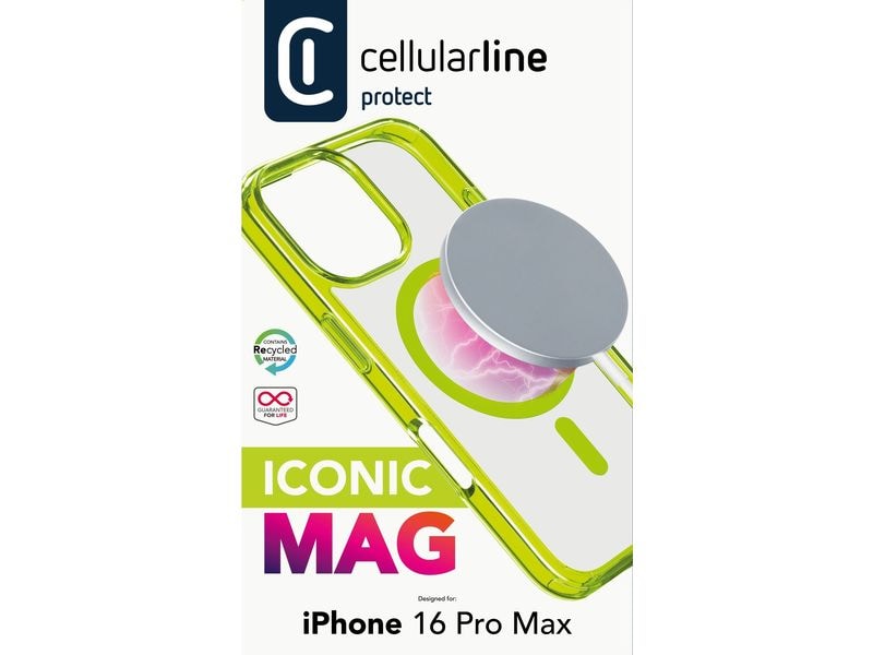 Cellular Line Back Cover Iconic iPhone 16 Pro Max Lime