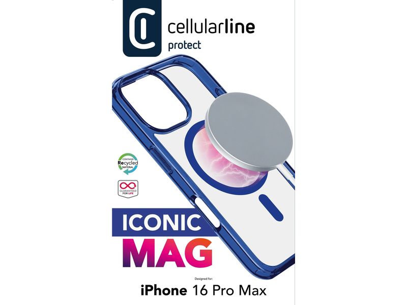 Cellular Line Back Cover Iconic iPhone 16 Pro Max Blue