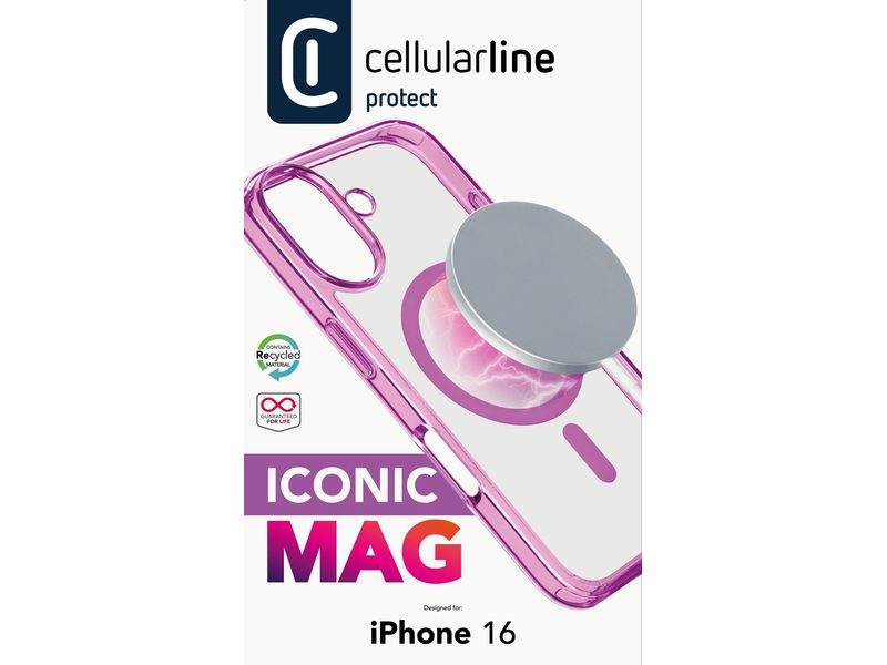 Cellular Line Back Cover Iconic iPhone 16 Pink