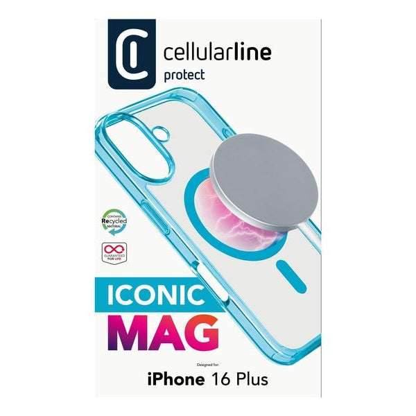 Cellular Line Back Cover Iconic iPhone 16 Plus Light Blue