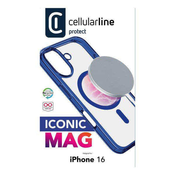 Cellular Line Back Cover Iconic iPhone 16 Blue