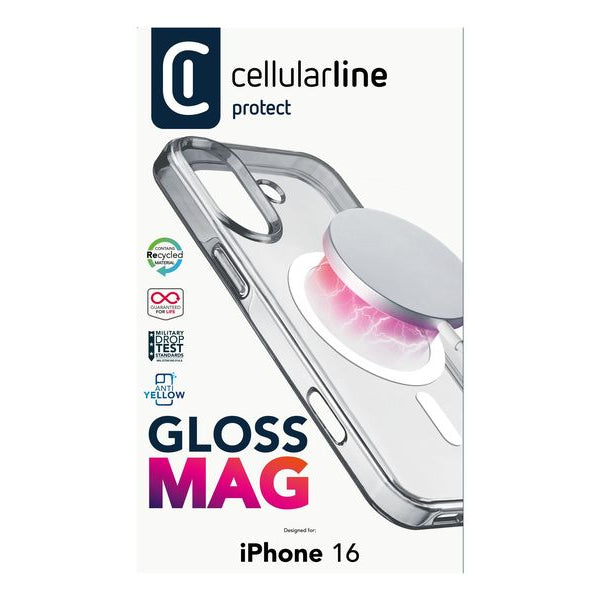 Cellular Line Back Cover Gloss Case iPhone 16 Transparent