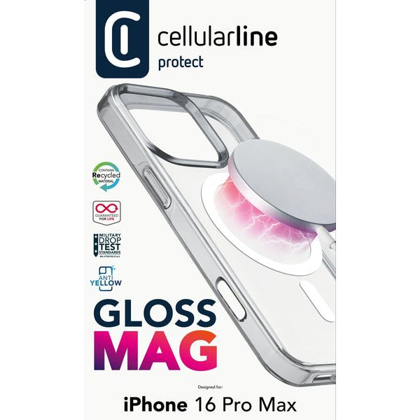 Cellular Line Back Cover Gloss Case iPhone 16 Pro Max Transparent