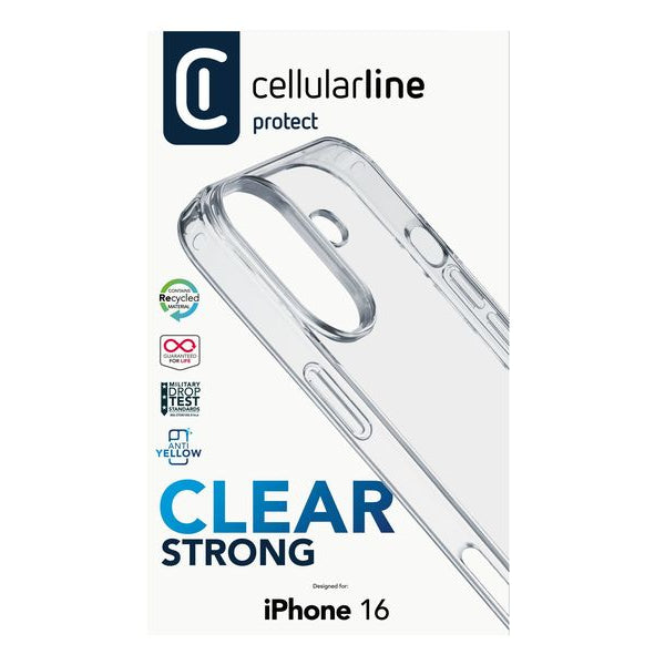 Cellular Line Back Cover Hard Case Clear iPhone 16 Transparent