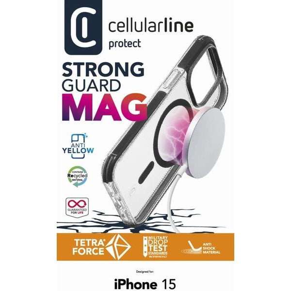 Cellular Line Back Cover Strong Guard iPhone 15 Transparent
