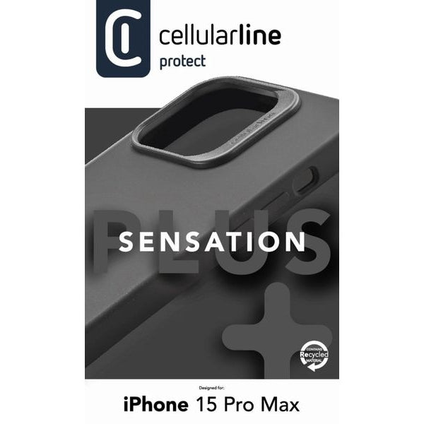 Cellular Line Back Cover Sensation+ iPhone 15 Pro Max Black