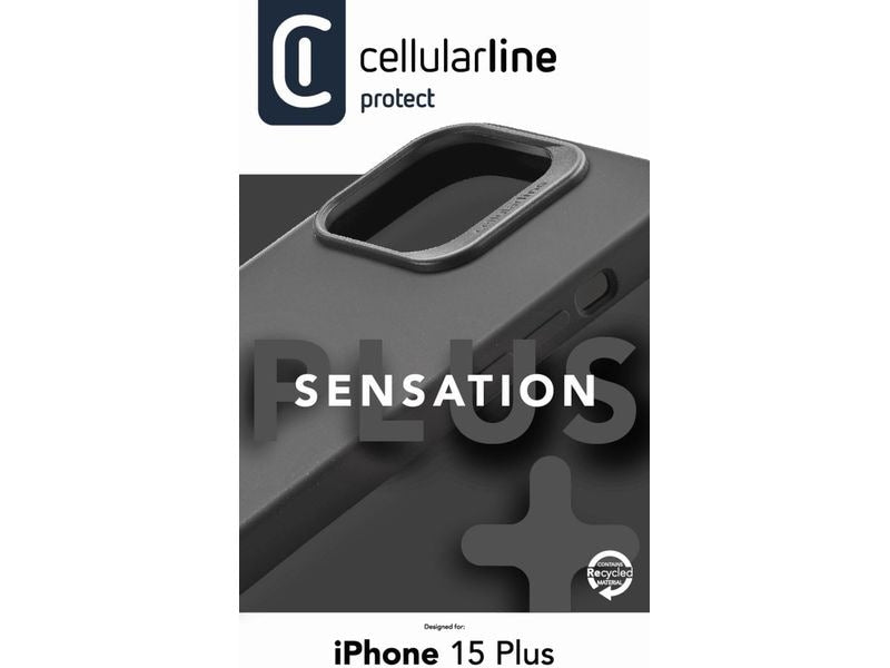 Cellular Line Back Cover Sensation+ iPhone 15 Plus Black