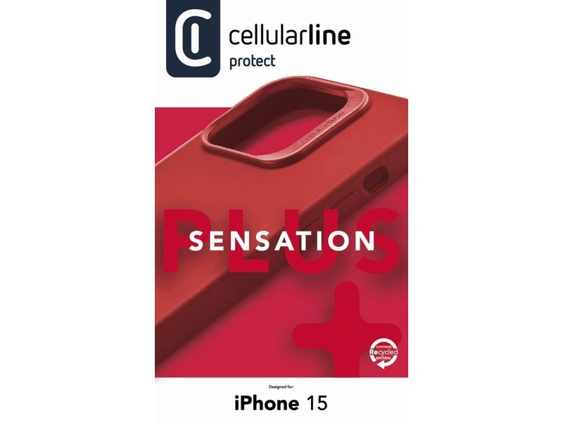 Cellular Line Back Cover Sensation+ iPhone 15 Red