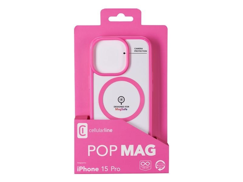 Cellular Line Back Cover Gloss Case iPhone 15 Pro Fuchsia