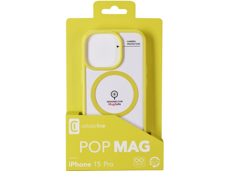 Cellular Line Back Cover Gloss Case iPhone 15 Pro Lime-Green