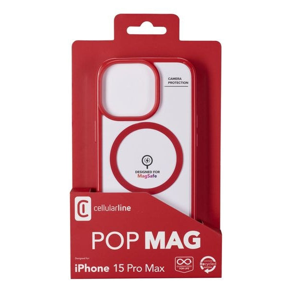 Cellular Line Back Cover Gloss Case iPhone 15 Pro Max Red