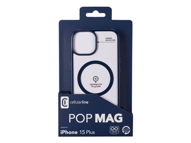 Cellular Line Back Cover Gloss Case iPhone 15 Plus Blue