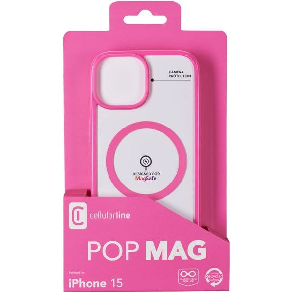 Cellular Line Back Cover Gloss Case iPhone 15 Fuchsia