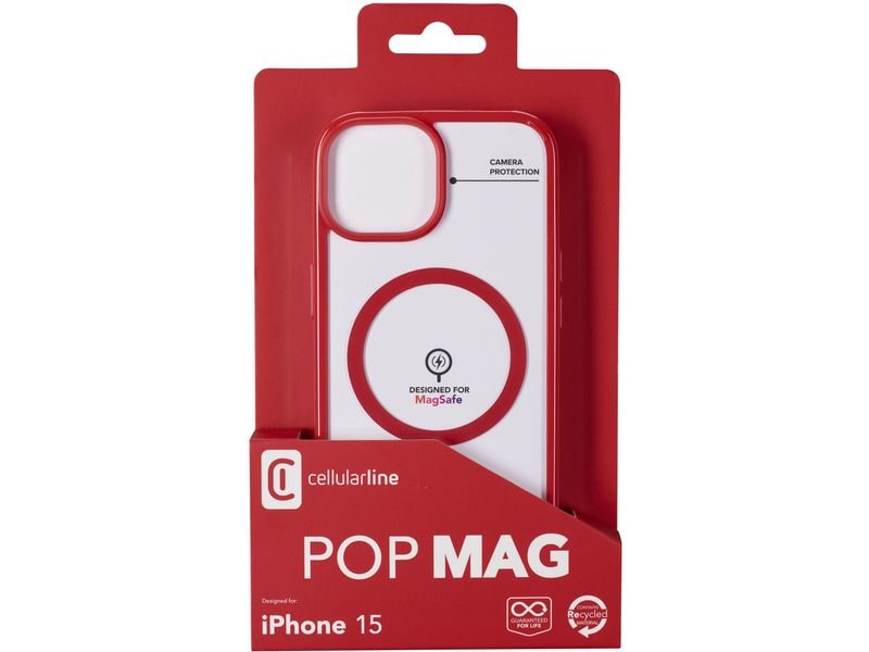 Cellular Line Back Cover Gloss Case iPhone 15 Red