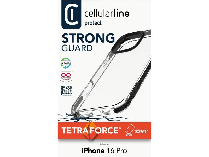 Cellular Line Back Cover Tetra iPhone 16 Pro Transparent
