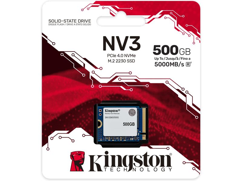 Kingston SSD NV3 500 GB M.2 2230 M.2 NVMe 500 GB