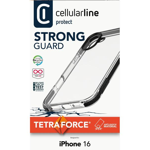 Cellular Line Back Cover Tetra iPhone 16 Transparent