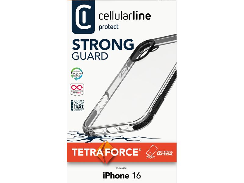 Cellular Line Back Cover Tetra iPhone 16 Transparent