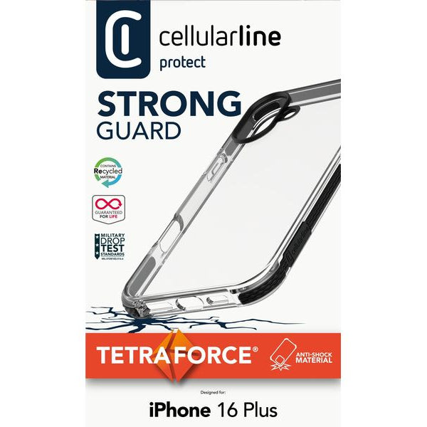 Cellular Line Back Cover Tetra iPhone 16 Plus Transparent