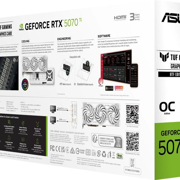 ASUS Grafikkarte TUF GeForce RTX5070TI 16G BTF Weiss