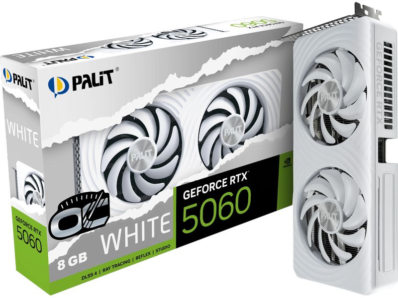 Palit Grafikkarte RTX5060 WHITE OC 8 GB GDDR7