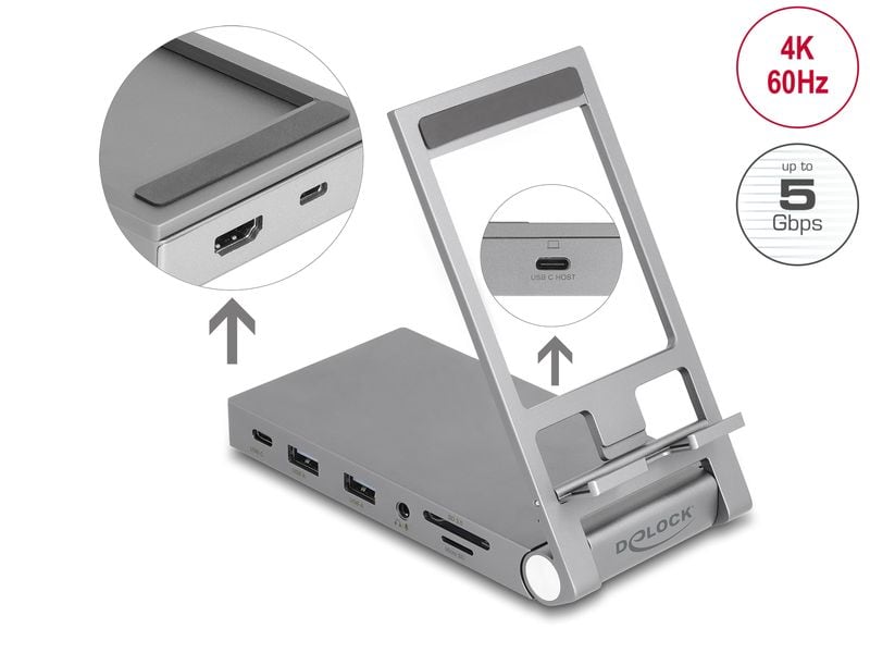 Delock Dockingstation 4K HDMI / USB / Hub / SD / Micro SD / PD 3.0