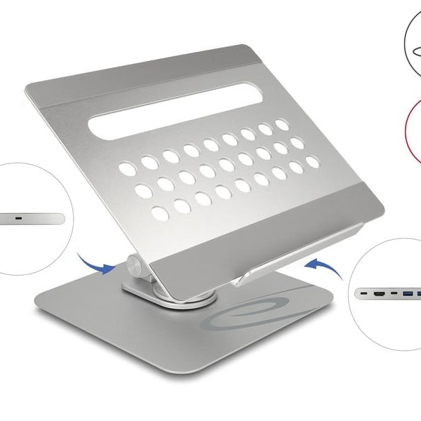 Delock Tablet- und Notebook-Ständer mit Dockingstation