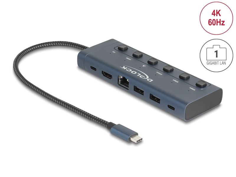 Delock Dockingstation USB Type-C 4K HDMI / USB / LAN / PD 3.0 90 W