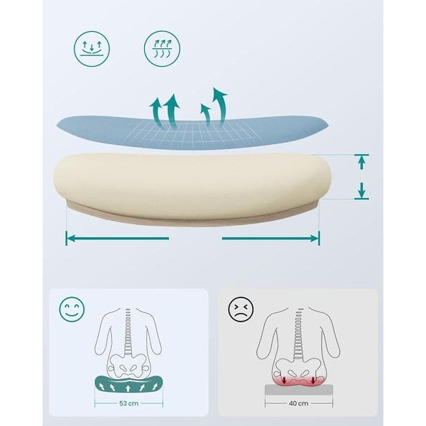 Songmics Bürostuhl mit klappbaren Armlehnen Hellblau