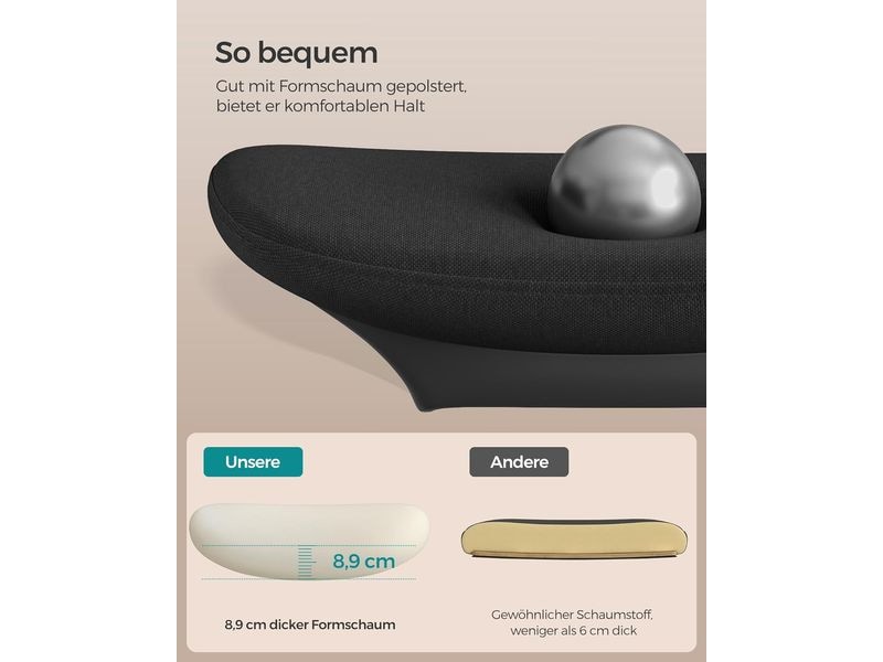 Songmics Bürostuhl mit Armlehnen und Fusskreuz