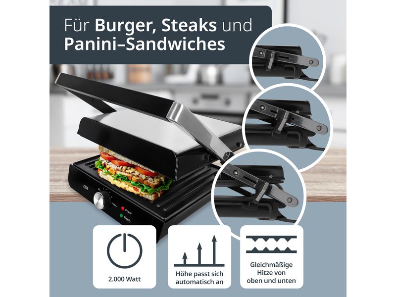 ADE Kontaktgrill 2000 W