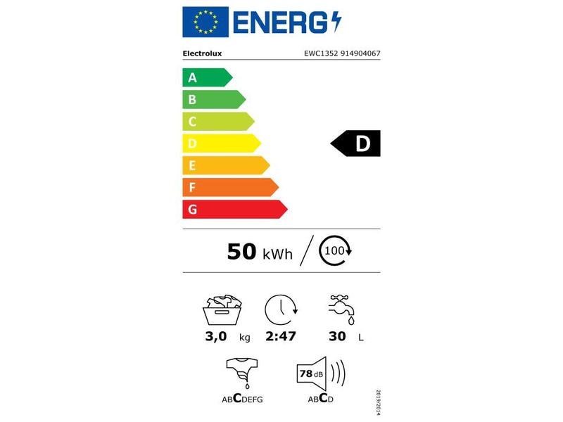 Electrolux Waschmaschine Compact D EWC1352 Links