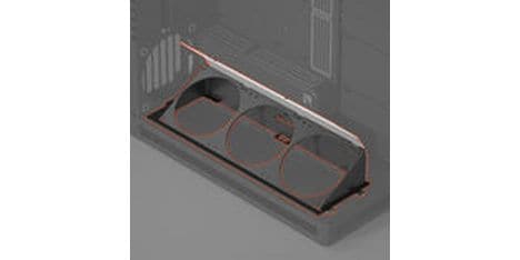 HAVN HS 420 Angled Bottom Fan Bracket Schwarz