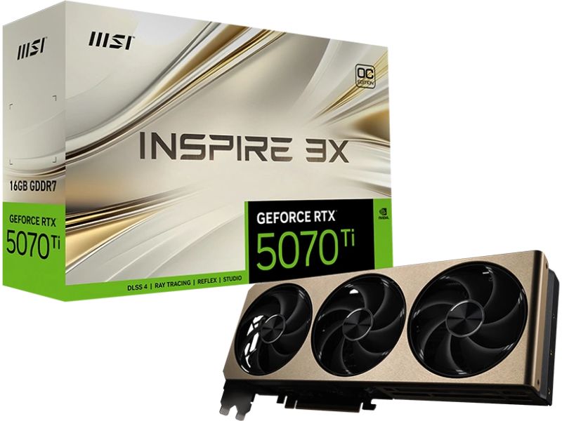 MSI Grafikkarte GeForce RTX 5070 TI 16G INSPIRE 3X OC