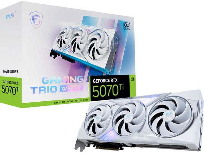 MSI Grafikkarte GPU NV 5070Ti GAMING TRIO OC 16 GB WHITE