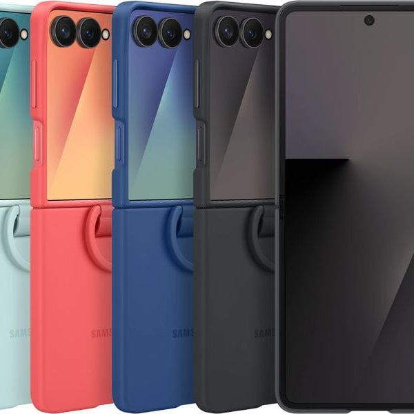 Samsung Back Cover Ring Case für Galaxy Z Flip7 Light Cyan