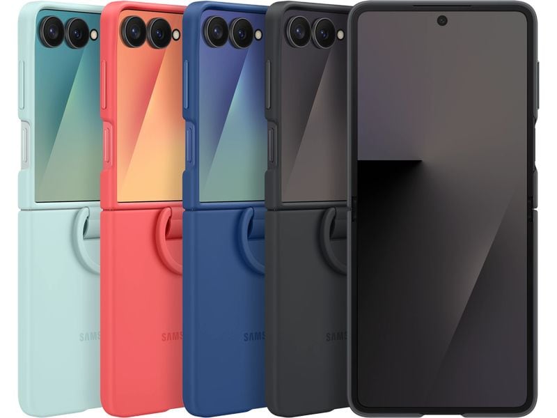 Samsung Back Cover Ring Case für Galaxy Z Flip7 Light Cyan