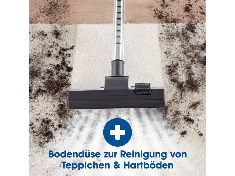 CLEANmaxx Akku-Hand- und Stielsauger Grau / Blau