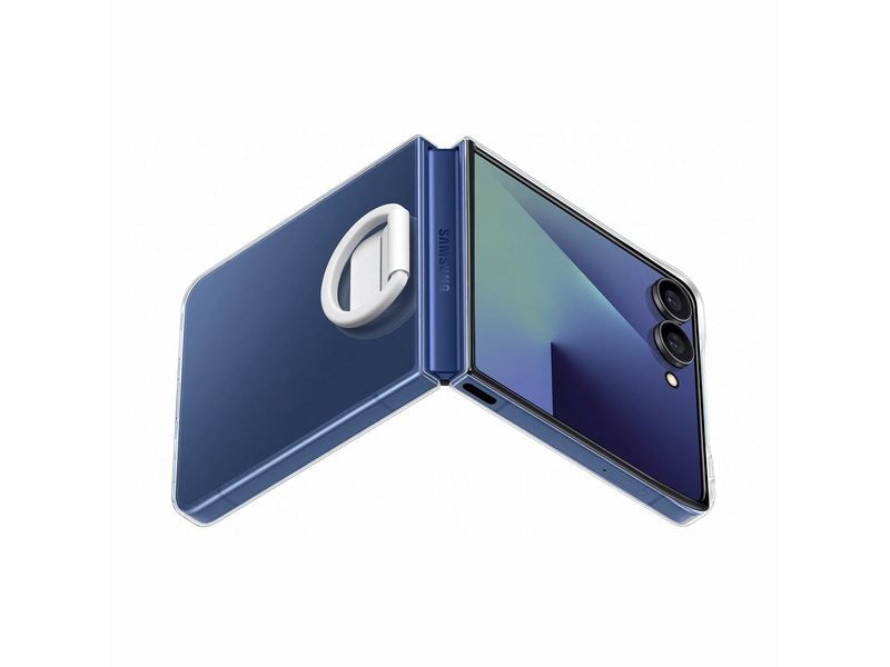 Samsung Back Cover Ring Case für Galaxy Z Flip7 Transparent