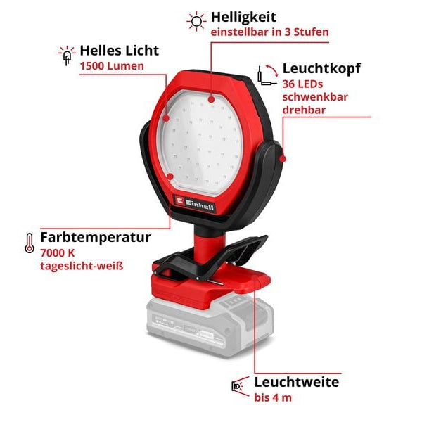 Einhell Akku-Outdoor-Lampe GC-OL 18/1500 Li-Solo