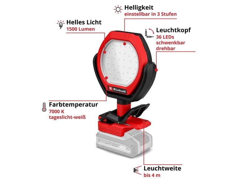 Einhell Akku-Outdoor-Lampe GC-OL 18/1500 Li-Solo