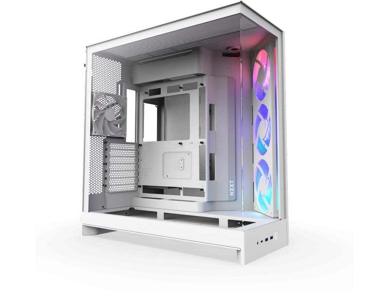 NZXT PC-Gehäuse H9 Flow RGB Weiss