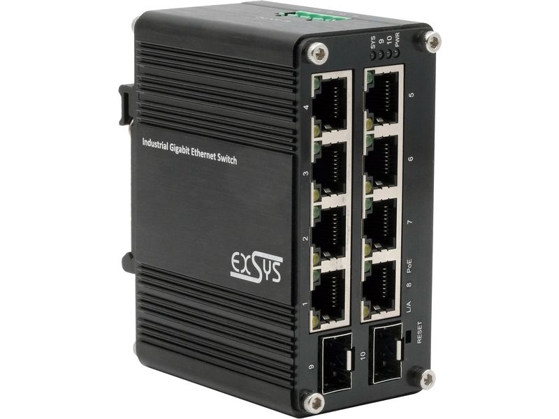 Exsys PoE+ Switch EX-62035MPOE-SFP 10 Port