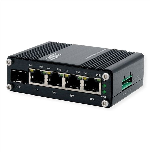 Exsys PoE+ Switch EX-62020POE-SFP 5 Port