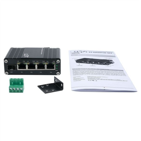 Exsys PoE+ Switch EX-62020POE-SFP 5 Port
