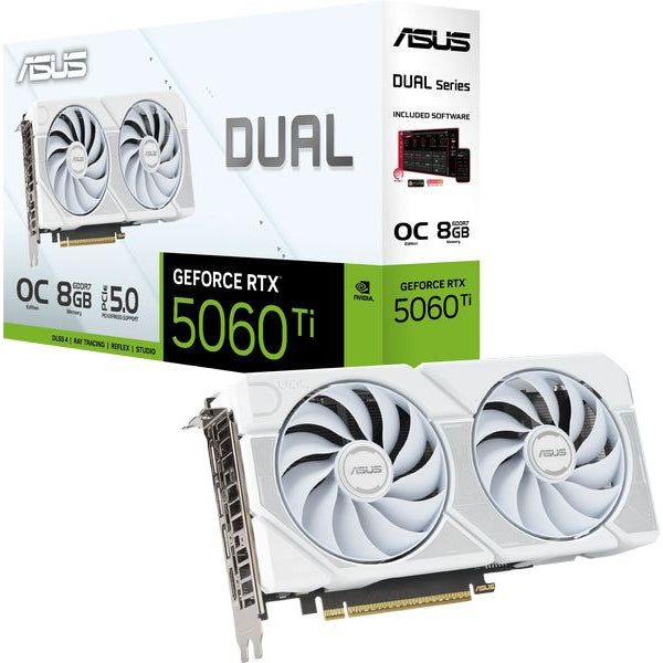 ASUS Grafikkarte Dual GeForce RTX 5060 OC Ti 8 GB Weiss