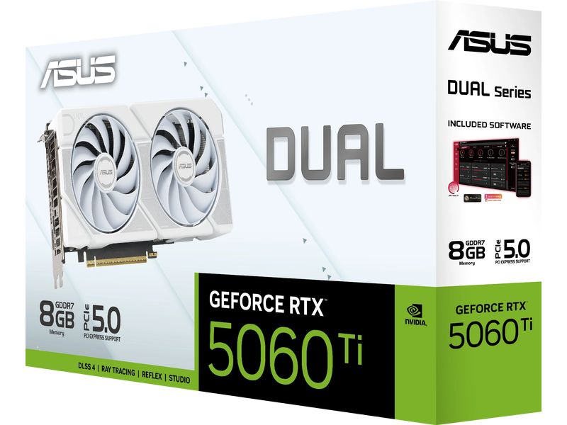 ASUS Grafikkarte Dual RTX 5060 Ti 8 GB Weiss