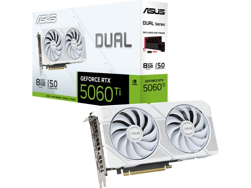 ASUS Grafikkarte Dual RTX 5060 Ti 8 GB Weiss