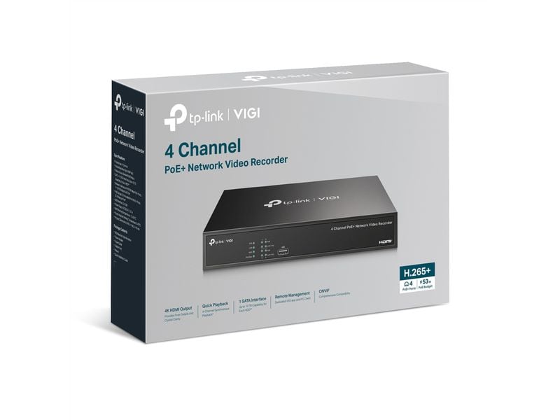 TP-Link Netzwerkrekorder VIGI NVR1004H-4P 2 TB, 4 Kanal